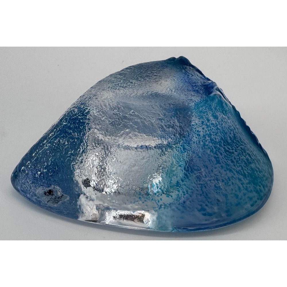 Mats Jonasson Maleras Crystal Butterfly Votive Blue Swirl Art Glass Sweden - Picture 9 of 15